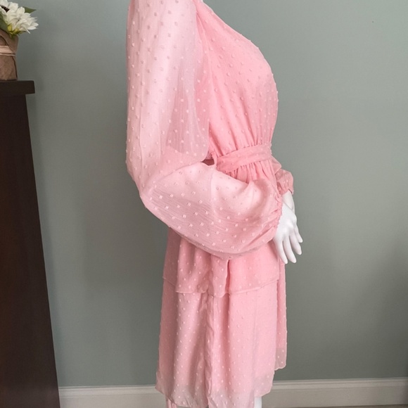 NWT Peach Love California Pink Fit & Flare Mini Dress S - Picture 3 of 12